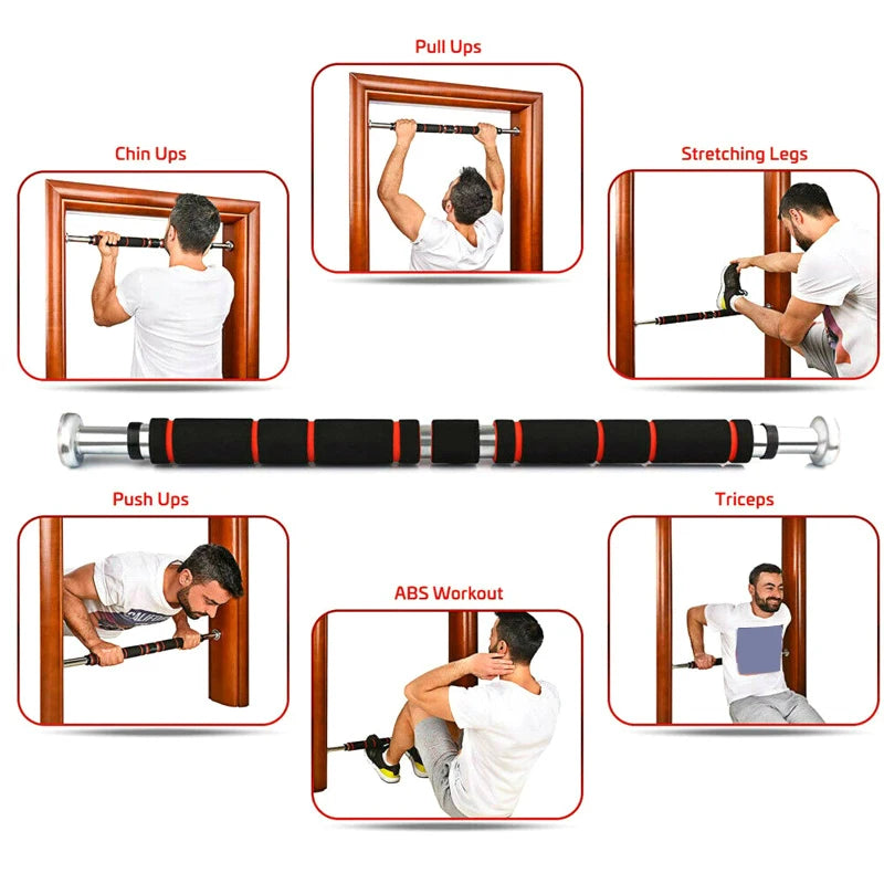 200kg Door Horizontal Bars 60-100cm Steel Adjustable Training For Home Gym Workout Sport Fitness Pull Up Bar Equipment Home gym - Sagacia