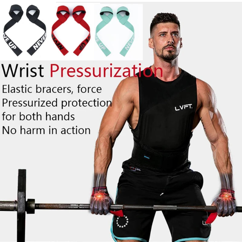 Fitness Lifting Wrist Strap Brace for Weightlifting Crossfit Bodybuilding Support Kettlebell Dumbbell Weights Strength Workout - Sagacia
