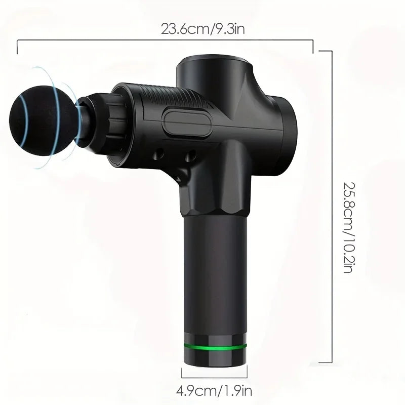 Body Massage Gun Neck and Legs Deep Muscle Relaxation Low Noise Equipment Level 30 Black - Sagacia