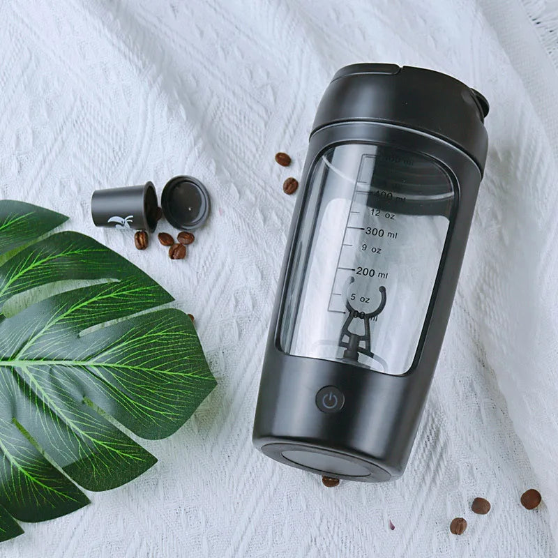 USB Electric Protein Shaker Bottle Portable 1200mAh Rechargeable Blender Cup Multipurpose 650ml Cup for Fitness Workout - Sagacia