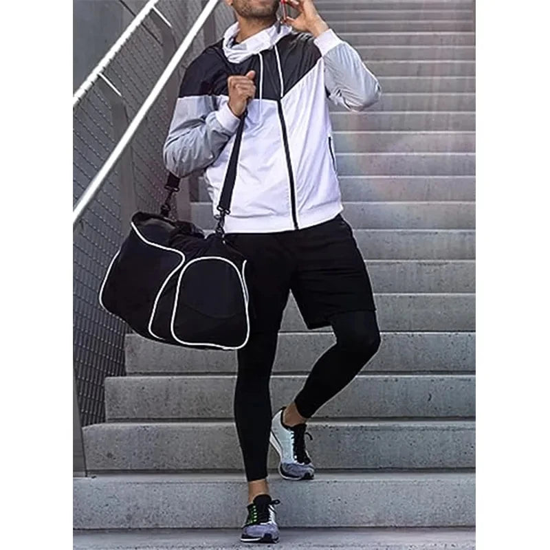 Compression Running Pants Men Double-deck 2 in 1 Sportswear Jogging Trousers Gym Training Tracksuit Workout Sport Sweatpants Men - Sagacia