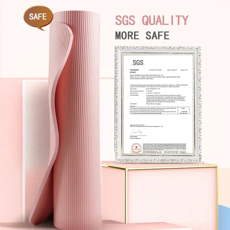 15MM Thick NBR Non-slip Yoga Mat High-density Sports Fitness Mat Home Sports Pilates and Gymnastics Exercise Gymnastics - Sagacia