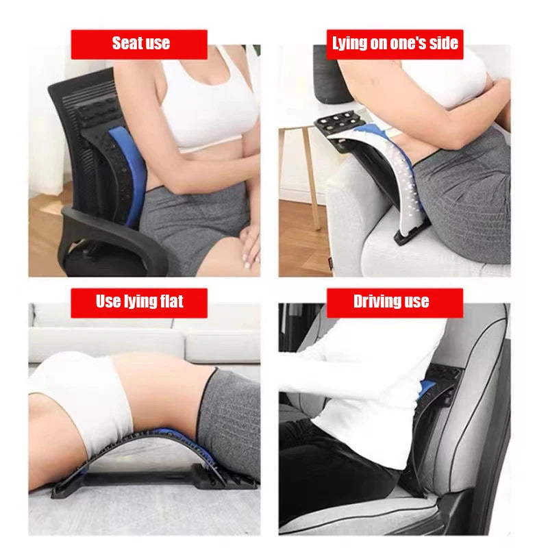 Back Massager Stretcher Equipment Massage Tools Massageador Magic Stretch Fitness Lumbar Support Relaxation Spine Pain Relief - Sagacia