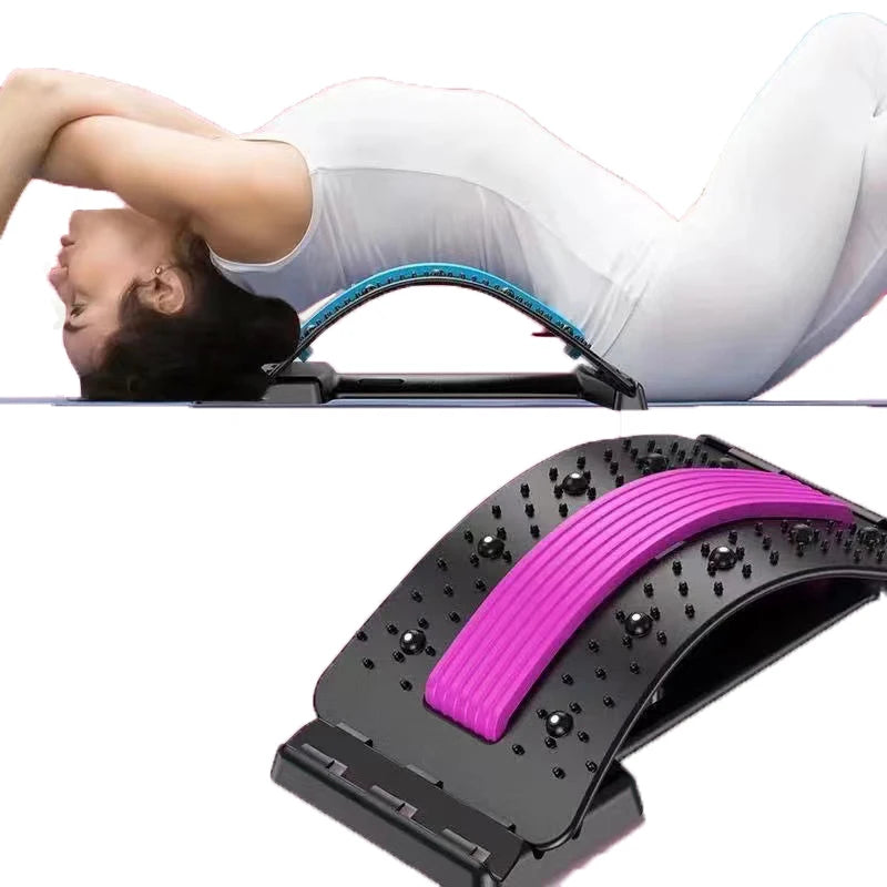 Back Massager Stretcher Equipment Massage Tools Massageador Magic Stretch Fitness Lumbar Support Relaxation Spine Pain Relief - Sagacia