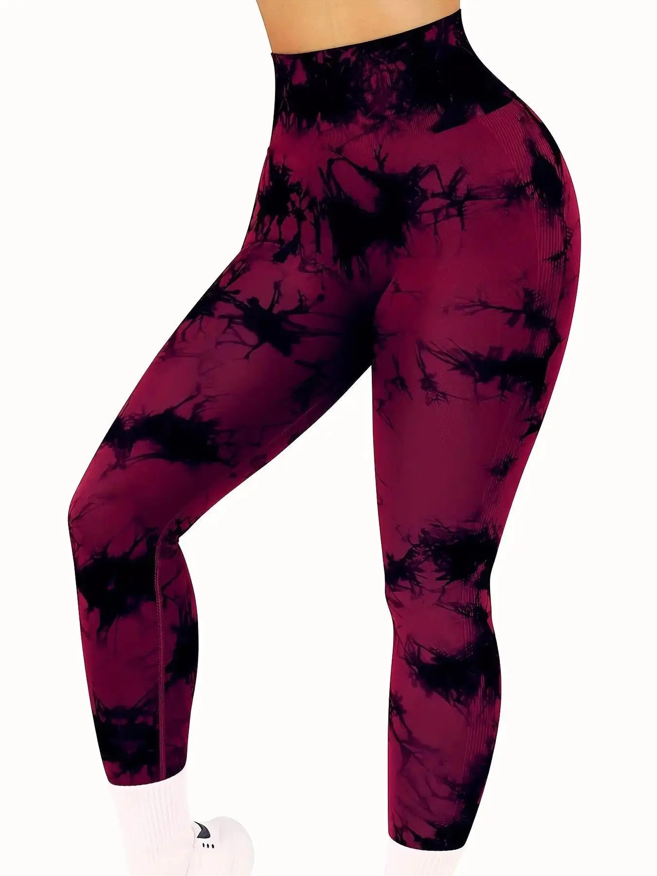 Women's Tie-Dye Seamless Peach Butt High Waist Butt Pants Stretch Fitness Yoga Pants for excercise - Sagacia