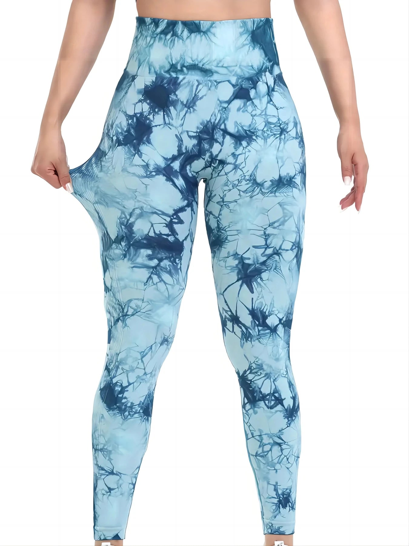 Women's Tie-Dye Seamless Peach Butt High Waist Butt Pants Stretch Fitness Yoga Pants for excercise - Sagacia
