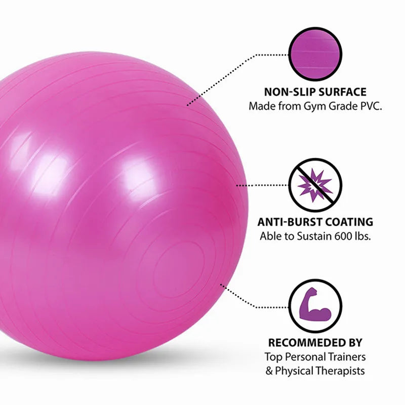 PVC Fitness Balls Yoga Ball Thickened Explosion-proof Exercise Home Gym Pilates Equipment Balance Ball