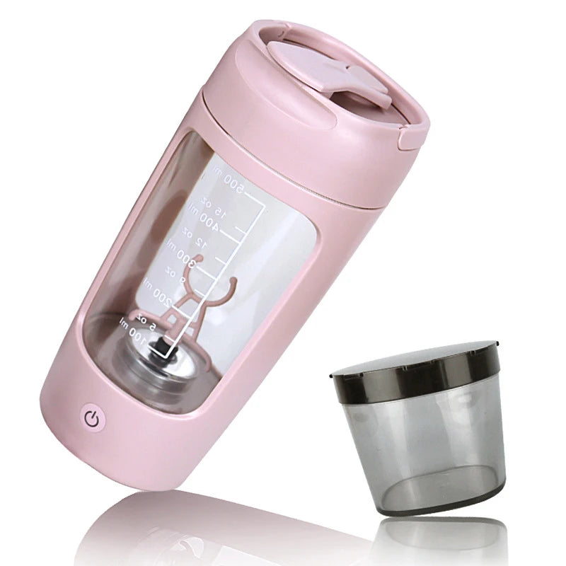 USB Electric Protein Shaker Bottle Portable 1200mAh Rechargeable Blender Cup Multipurpose 650ml Cup for Fitness Workout