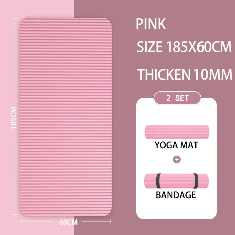 15MM Thick NBR Non-slip Yoga Mat High-density Sports Fitness Mat Home Sports Pilates and Gymnastics Exercise Gymnastics