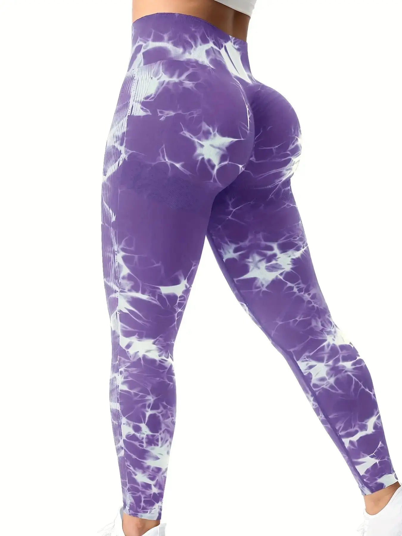 Women's Tie-Dye Seamless Peach Butt High Waist Butt Pants Stretch Fitness Yoga Pants for excercise