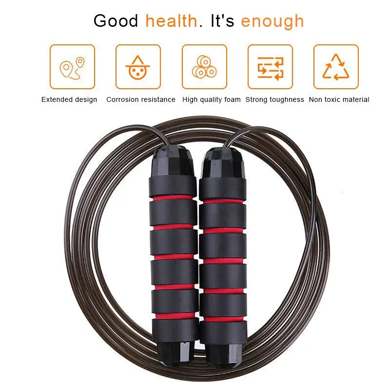 Jump Rope Tangle-Free Rapid Speed Jumping Rope Cable with Ball Bearings Steel Skipping Rope Gym Exercise Slim Body for exercise Men and Women