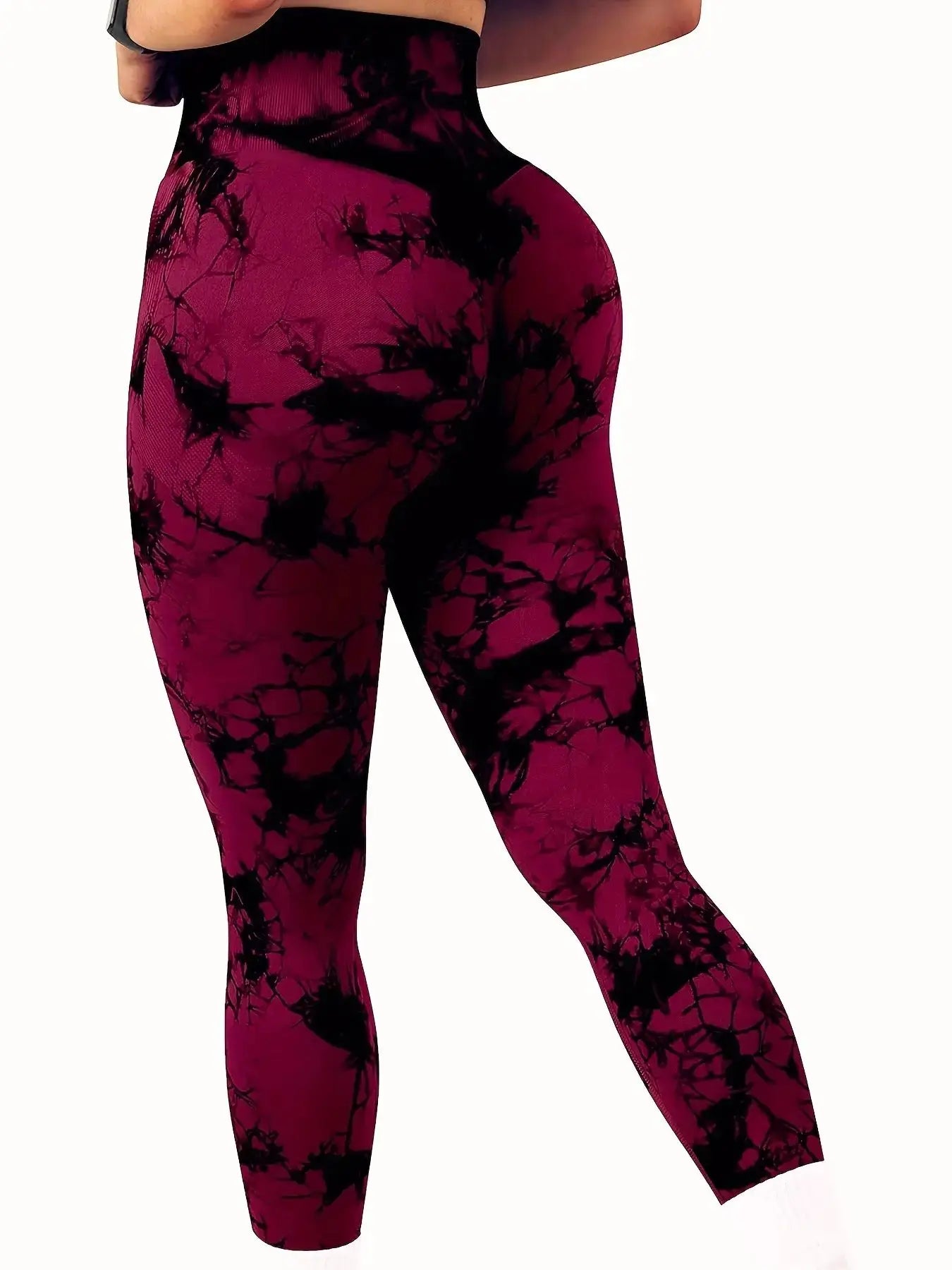 Women's Tie-Dye Seamless Peach Butt High Waist Butt Pants Stretch Fitness Yoga Pants for excercise