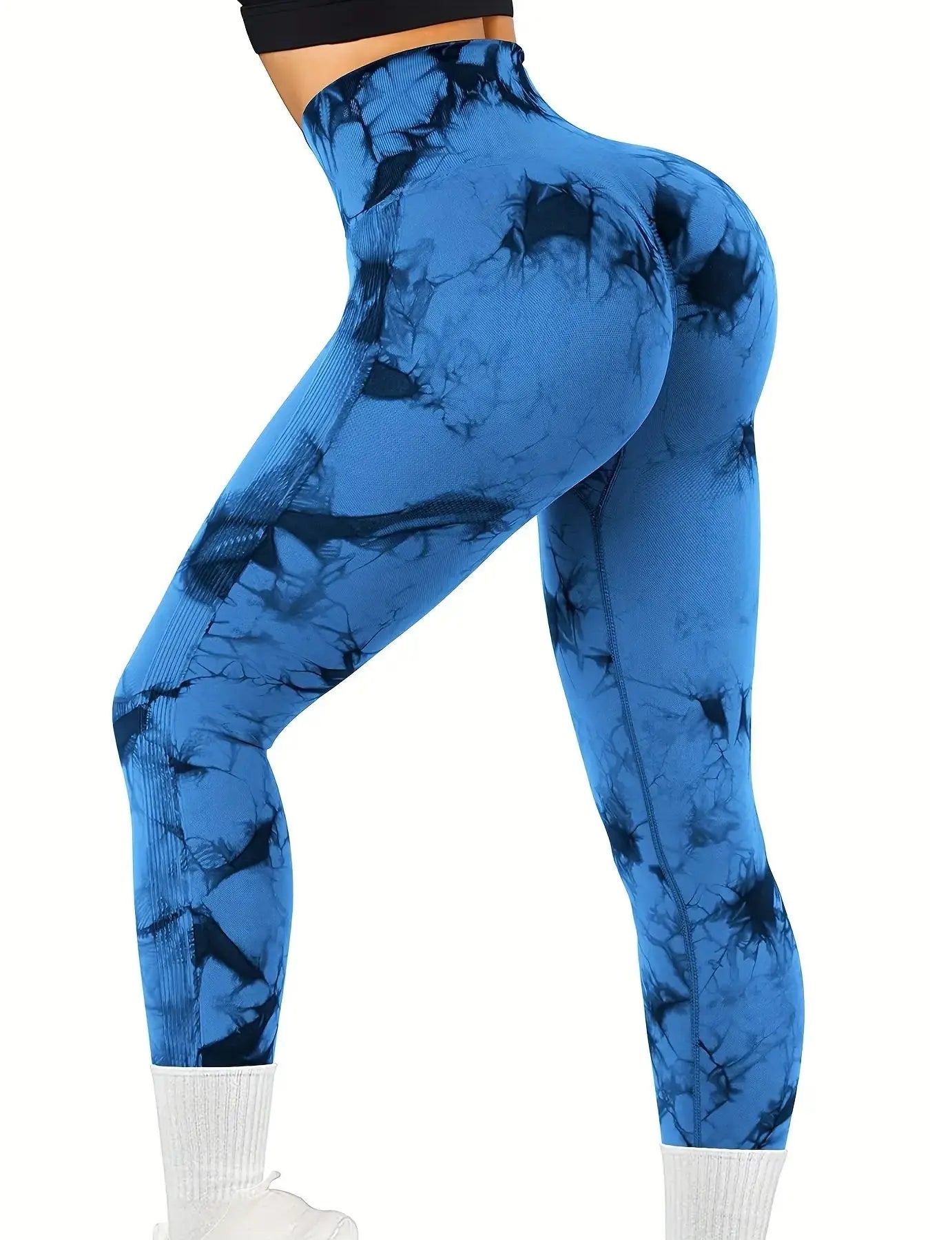 Women's Tie-Dye Seamless Peach Butt High Waist Butt Pants Stretch Fitness Yoga Pants for excercise