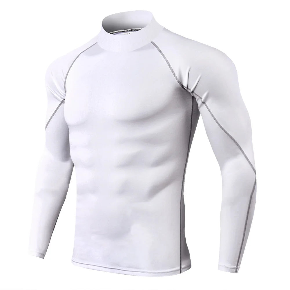 Men Sport T-shirt Quick Dry Bodybuilding Running Shirt Long Sleeve Compression Top Gym T Shirt Men Fitness Tight Rashgard