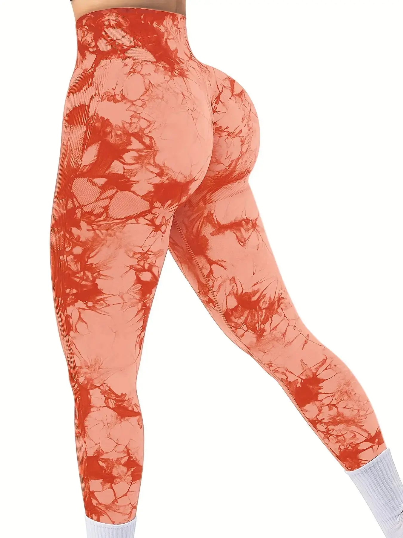 Women's Tie-Dye Seamless Peach Butt High Waist Butt Pants Stretch Fitness Yoga Pants for excercise